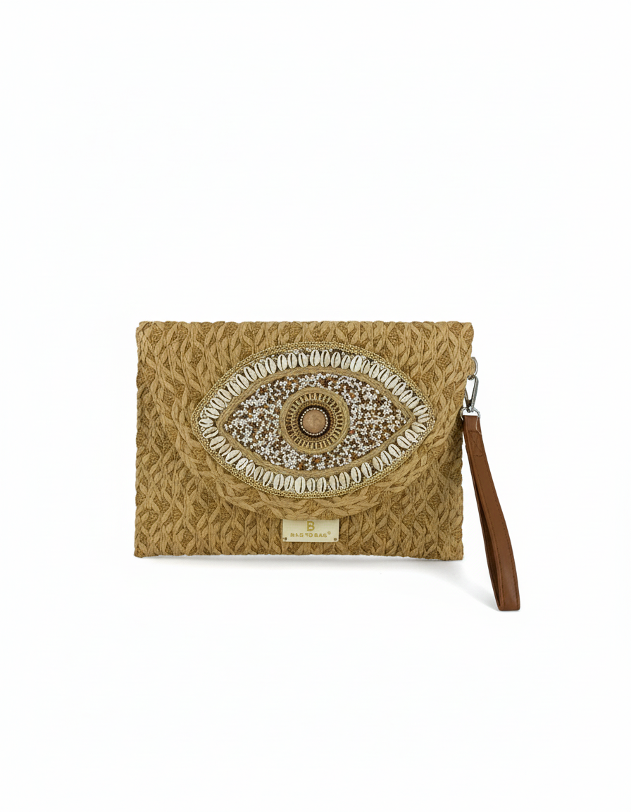 Ψάθινη τσάντα χειρός XY-2613 – Χακί