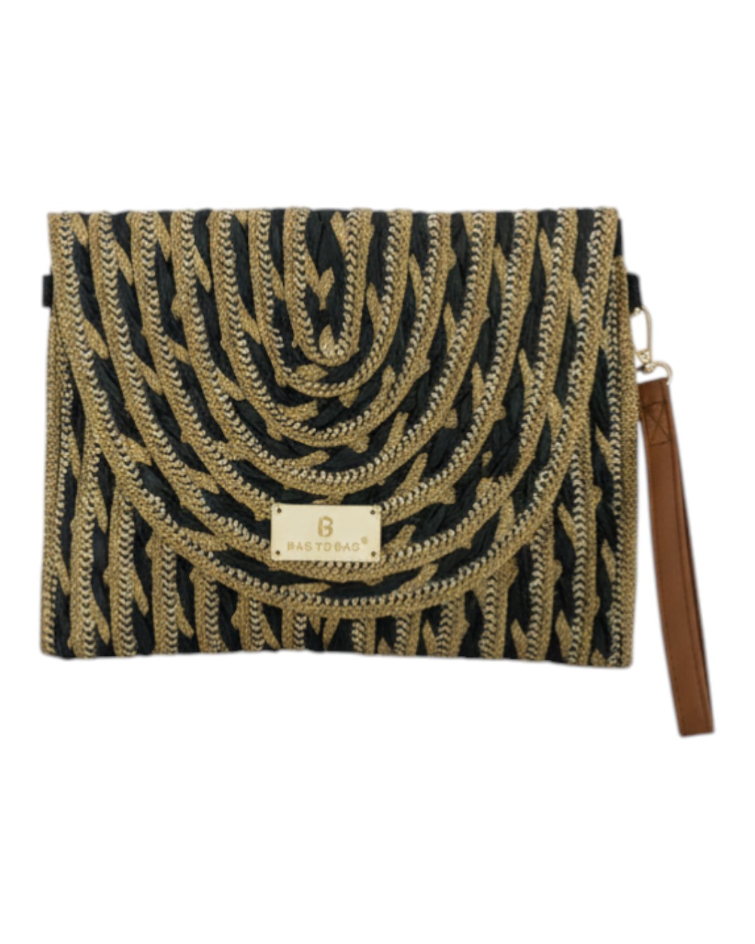 Ψάθινη τσάντα χειρός XY-2664 – Μαύρο