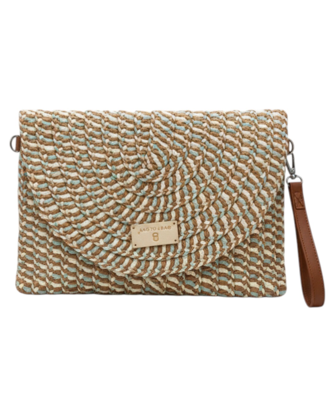 Ψάθινη τσάντα χειρός XY-2625 – Χακί Ψάθινη τσάντα χειρός XY-2625 – Χακί