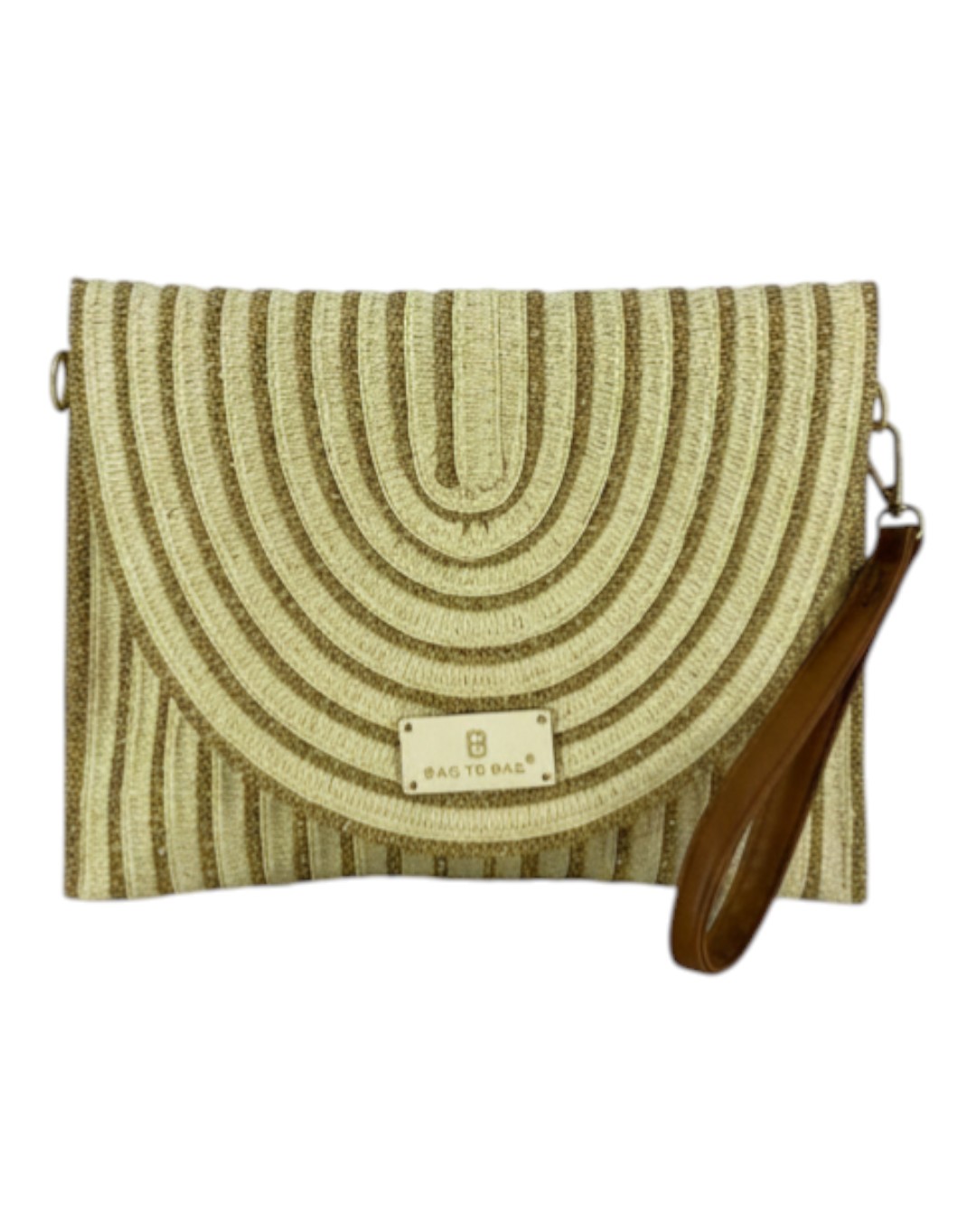 Ψάθινη τσάντα χειρός XY-2623 – Μπέζ