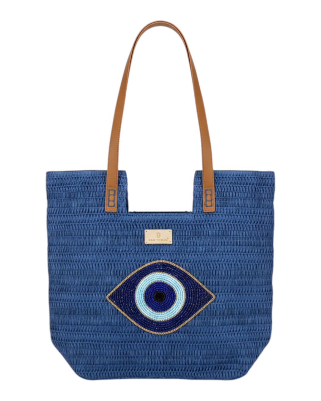 Ψάθινη τσάντα ώμου XY-2669 – Καφέ