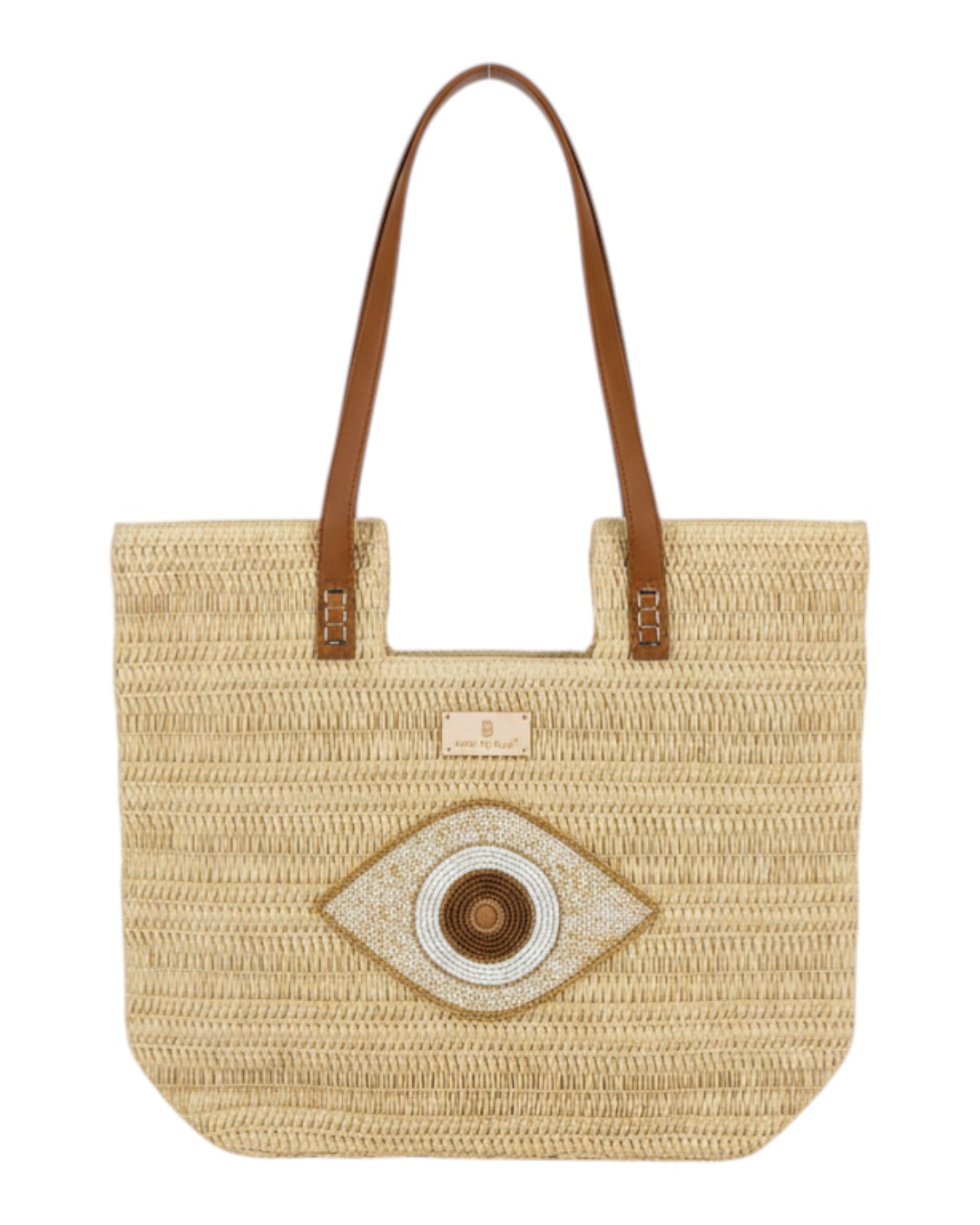 Ψάθινη τσάντα ώμου XY-2669 – Μπέζ