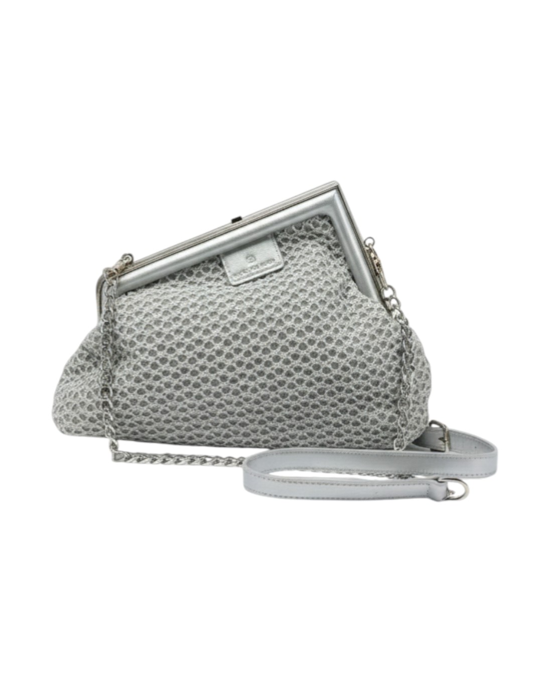Τσάντα φάκελος clutch J2503 – Ασημί