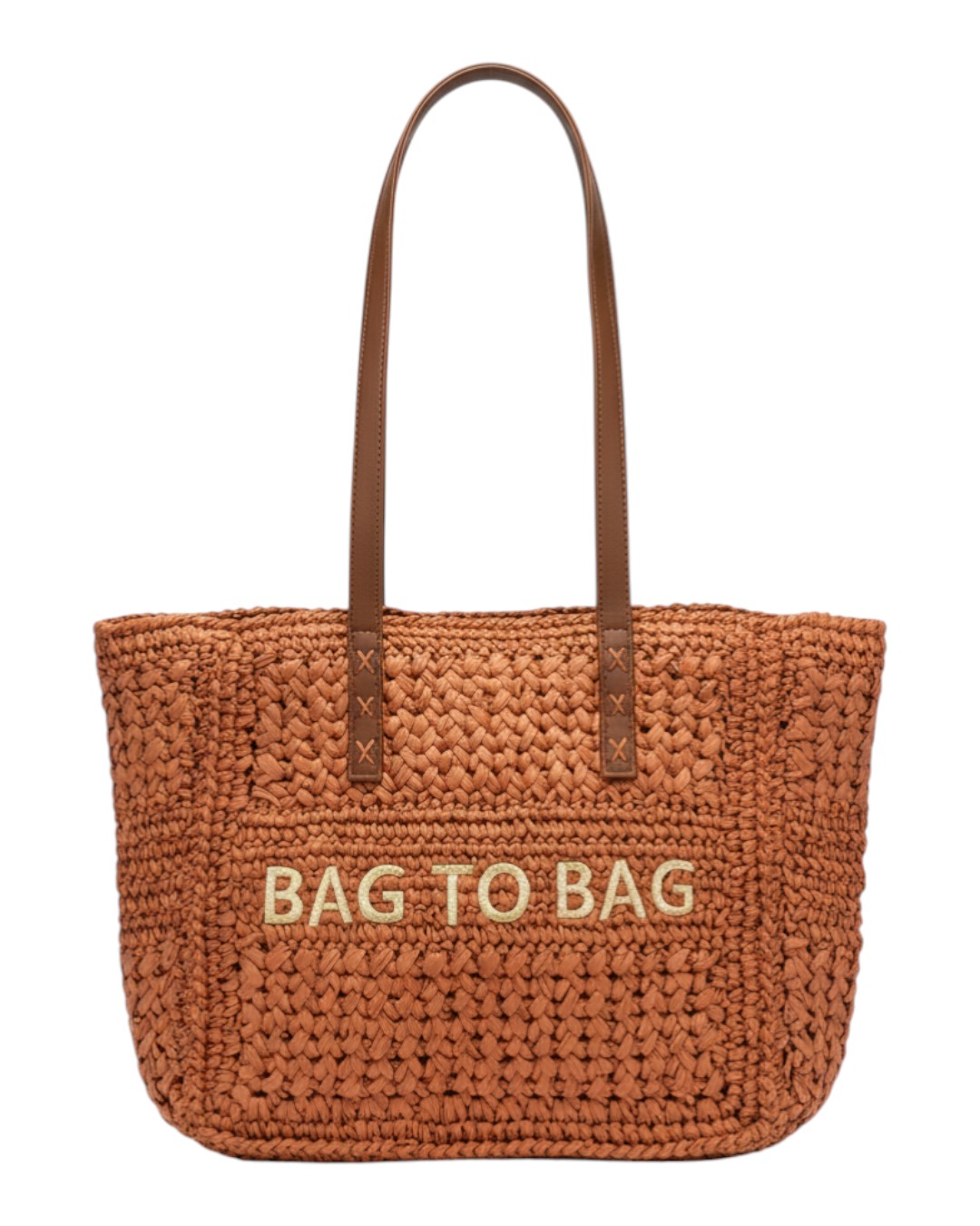 Ψάθινη τσάντα ώμου XY-2636 – Κόκκινο