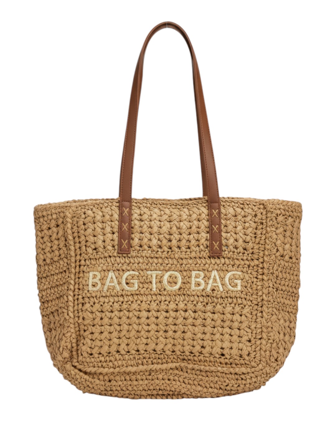 Ψάθινη τσάντα ώμου XY-2636 – Χακί