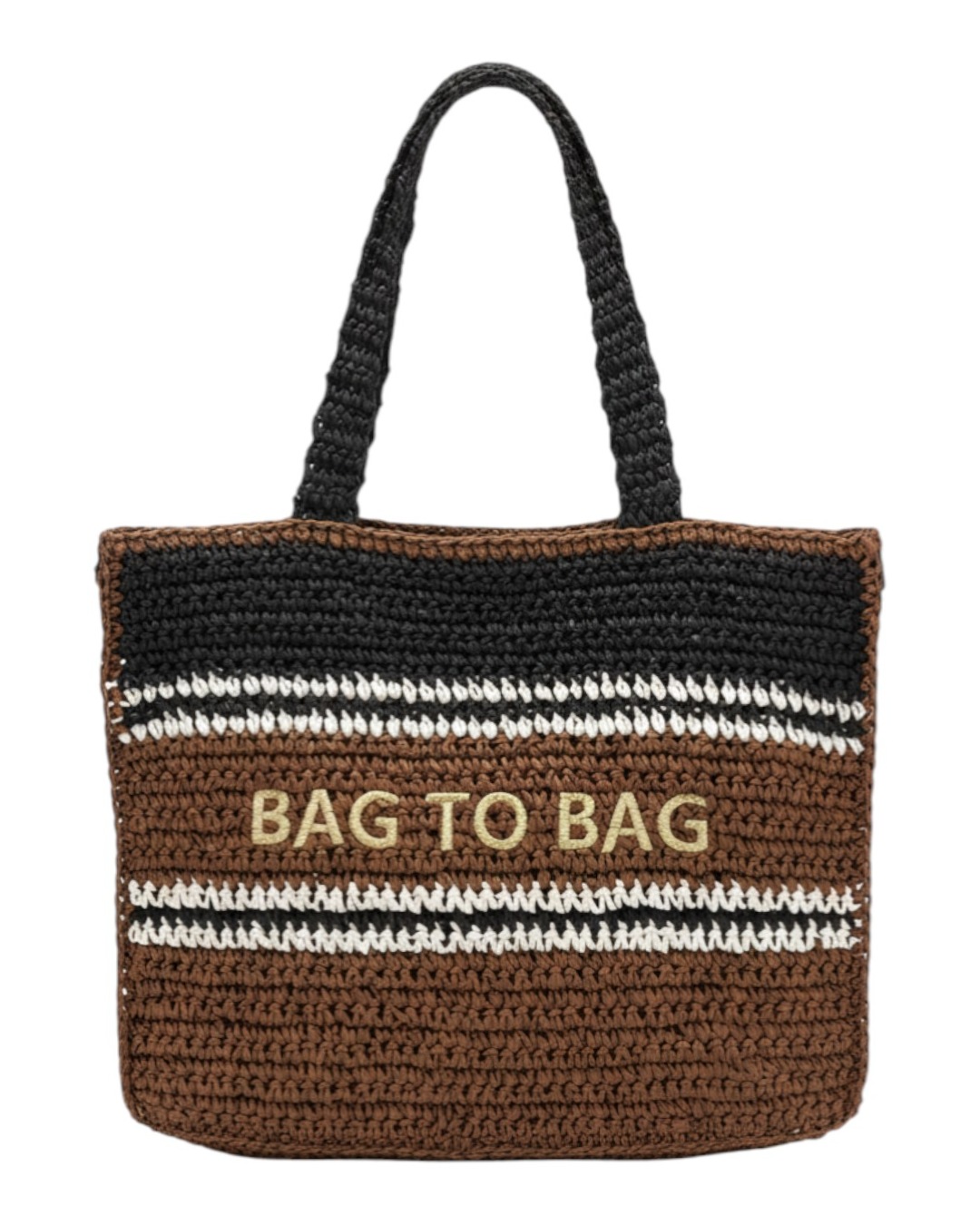 Ψάθινη Τσάντα ώμου XY-2637 – Μαύρο