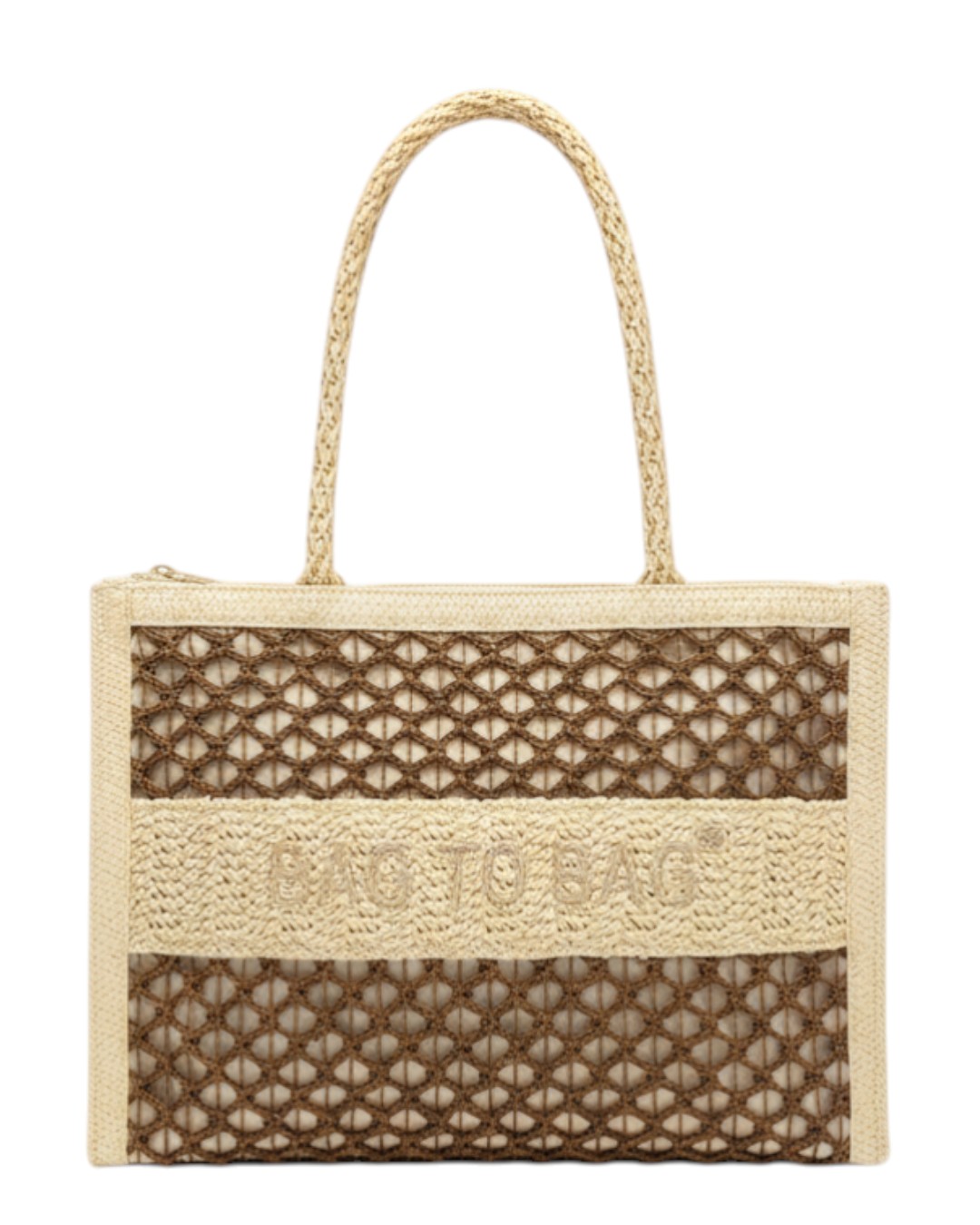 Ψάθινη τσάντα ώμου XY-2629 – Καφέ Ψάθινη τσάντα ώμου XY-2629 – Καφέ