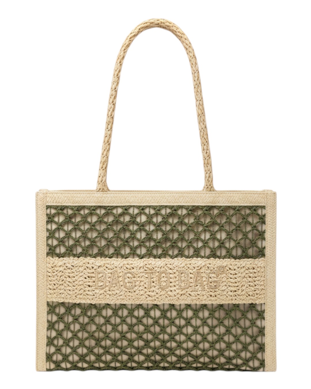 Ψάθινη τσάντα ώμου XY-2629 – Πράσινο Ψάθινη τσάντα ώμου XY-2629 – Πράσινο