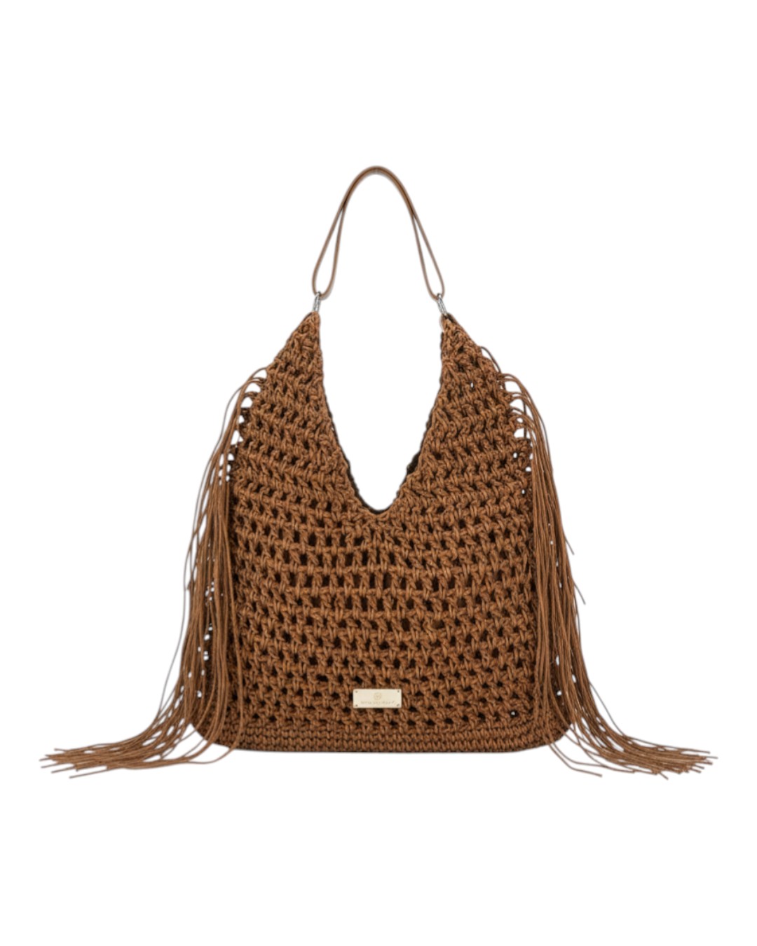 Ψάθινη τσάντα ώμου XY-2655 – Καφέ Ψάθινη τσάντα ώμου XY-2655 – Καφέ