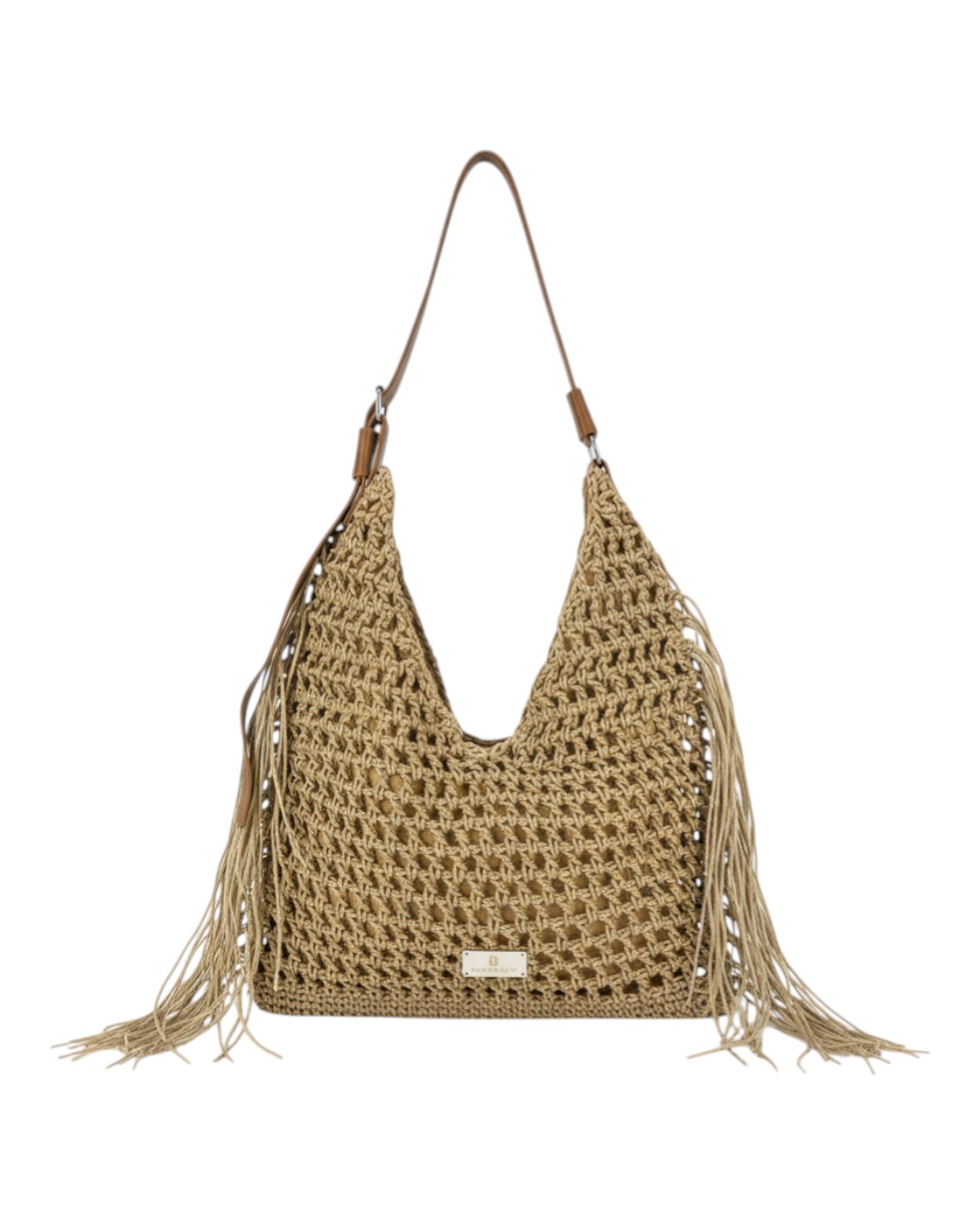 Ψάθινη τσάντα ώμου XY-2655 – Χακί Ψάθινη τσάντα ώμου XY-2655 – Χακί