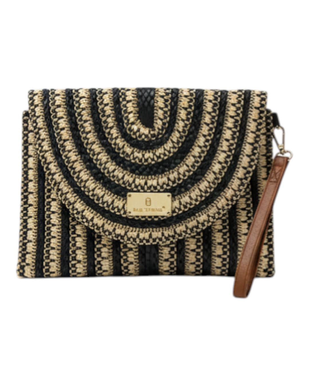 Ψάθινη τσάντα χειρός XY-2617 – Μαύρο