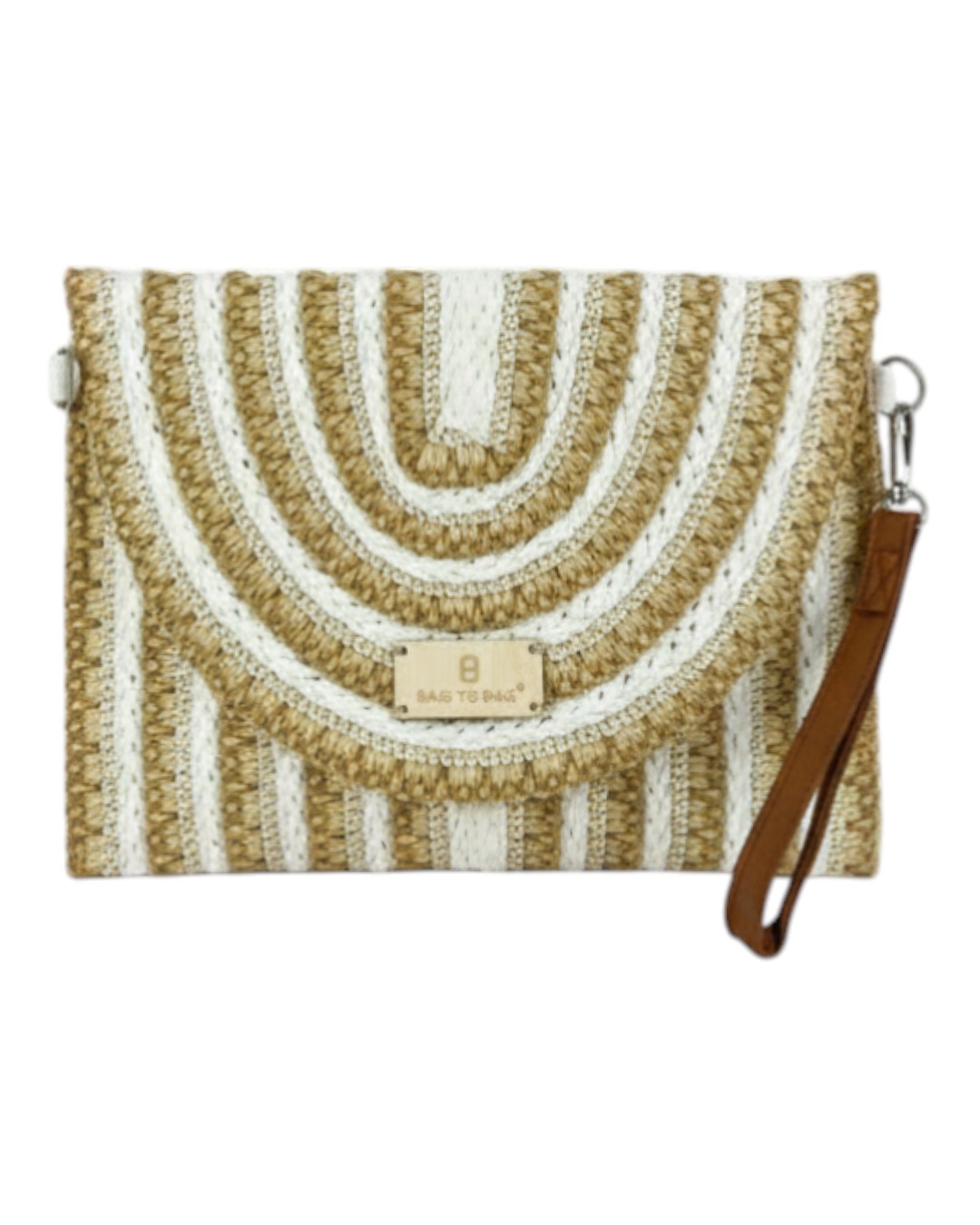 Ψάθινη τσάντα χειρός XY-2617 – Ασπρο