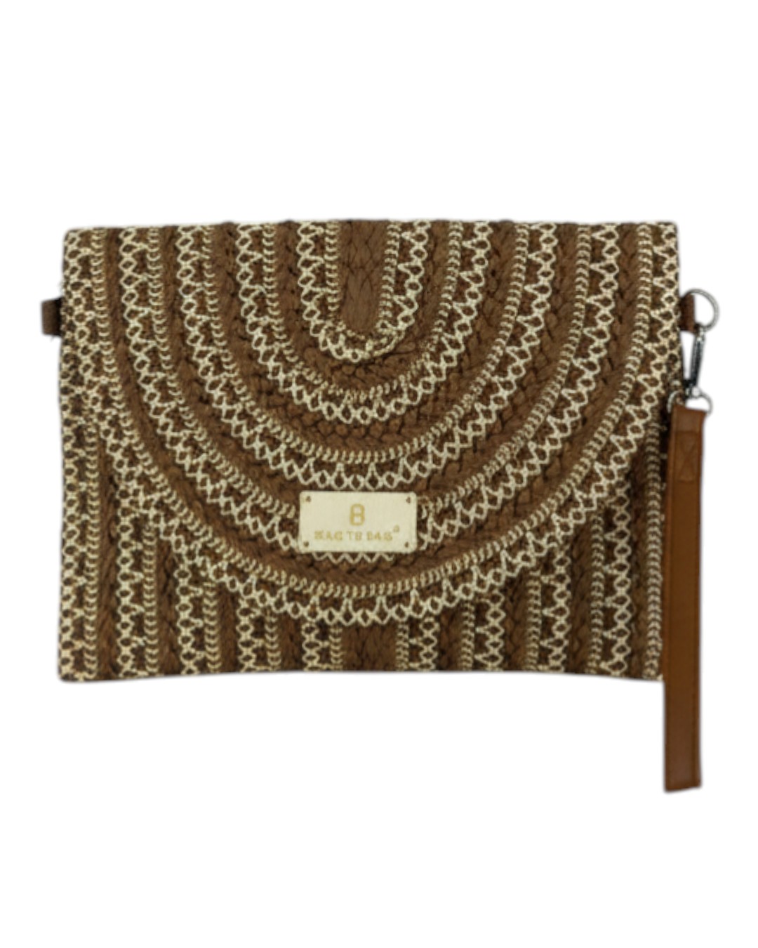 Ψάθινη τσάντα χειρός XY-2617 – Κάμελ