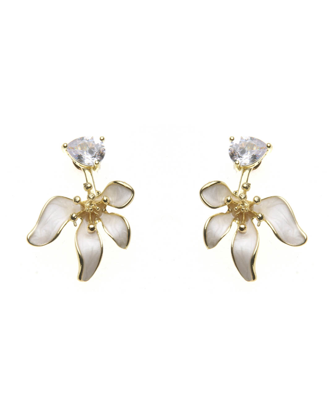 Καρφωτό σκουλαρίκι XY-3515-20 – Μπέζ