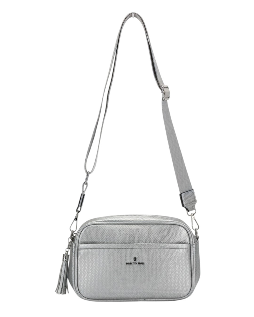 Τσάντα Χιαστί A8002 – Ασημί