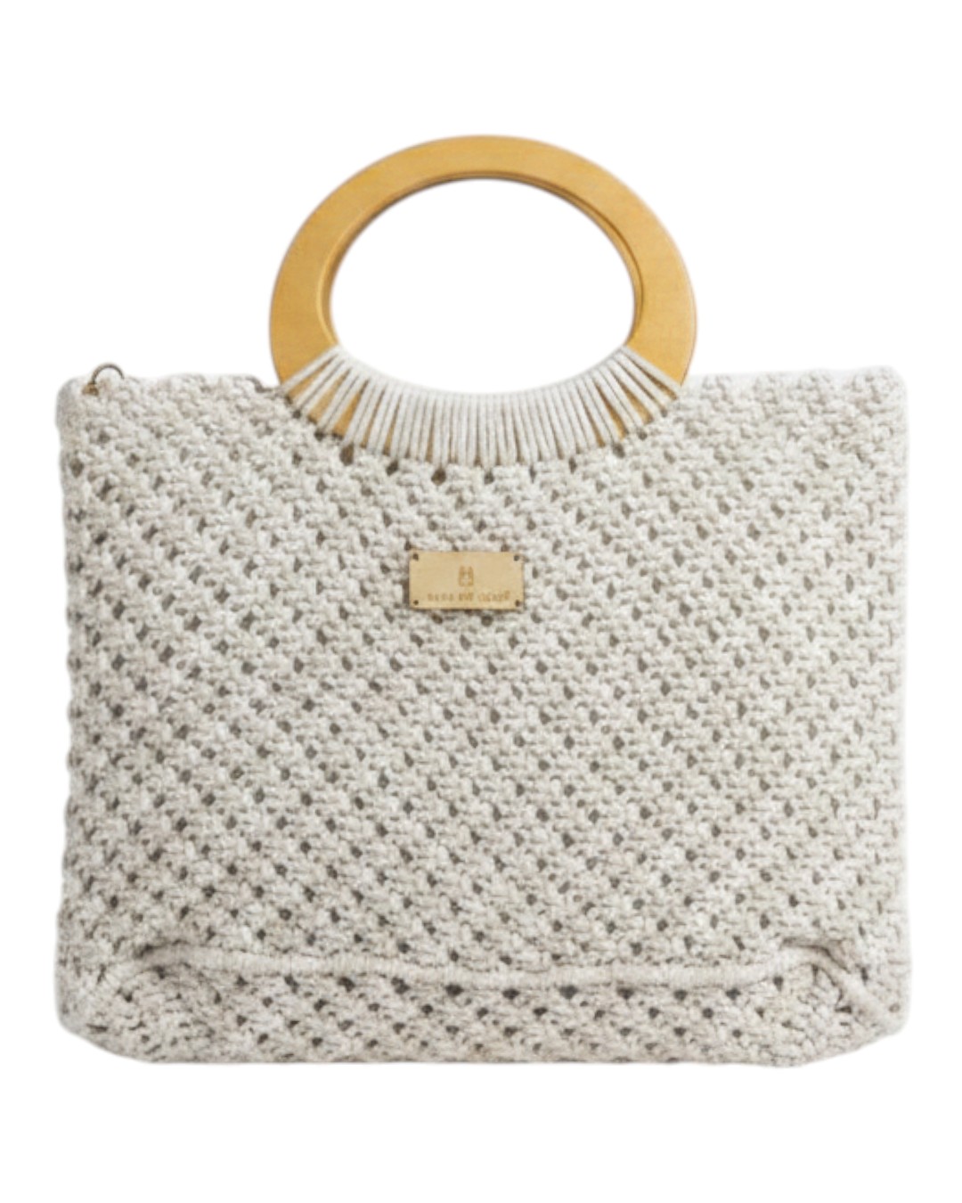 Πλεκτή Τσάντα Χειρός CN26007 – Ασπρο