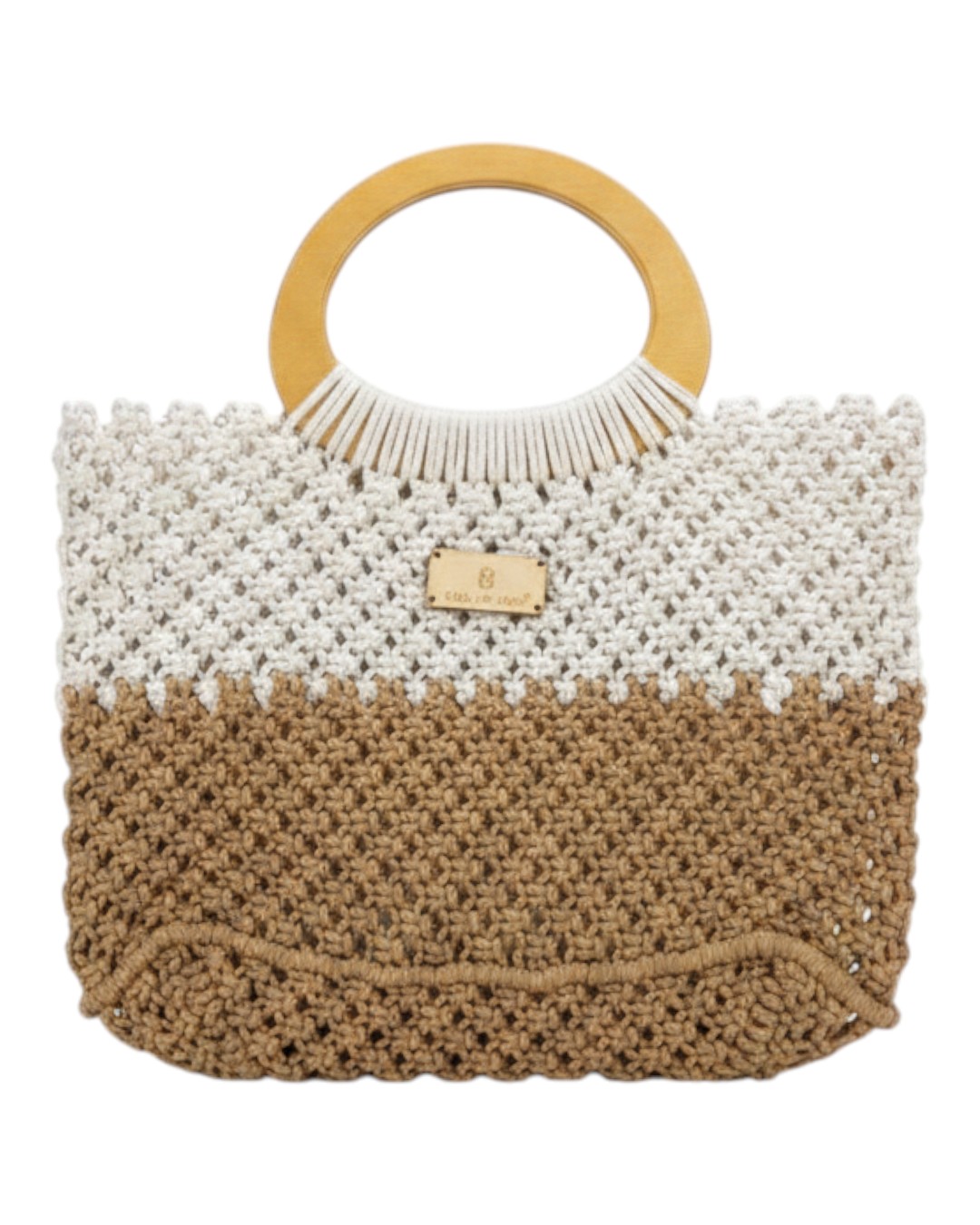Πλεκτή Τσάντα Χειρός CN26007 – Μπέζ