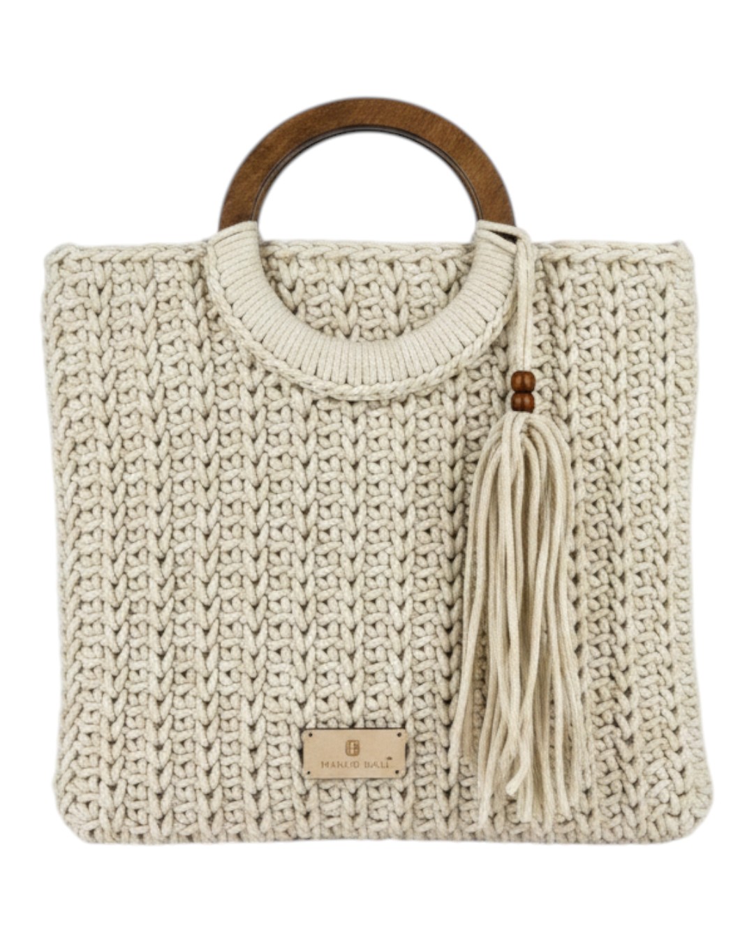 Πλεκτή Τσάντα Χειρός CN26003 – Μπέζ