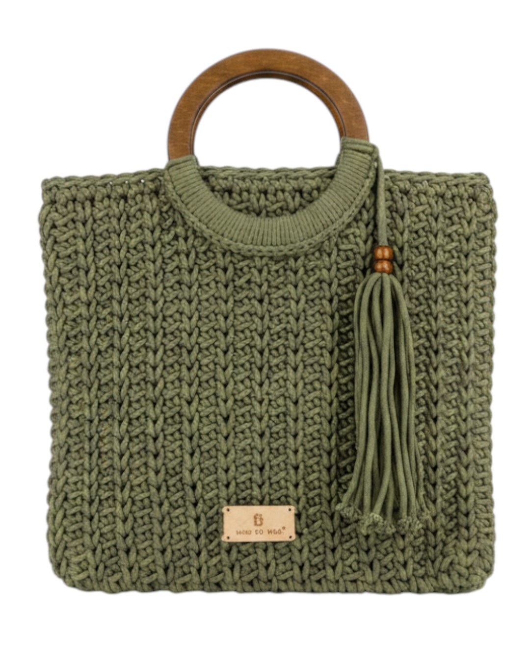 Πλεκτή Τσάντα Χειρός CN26003 – Πράσινο