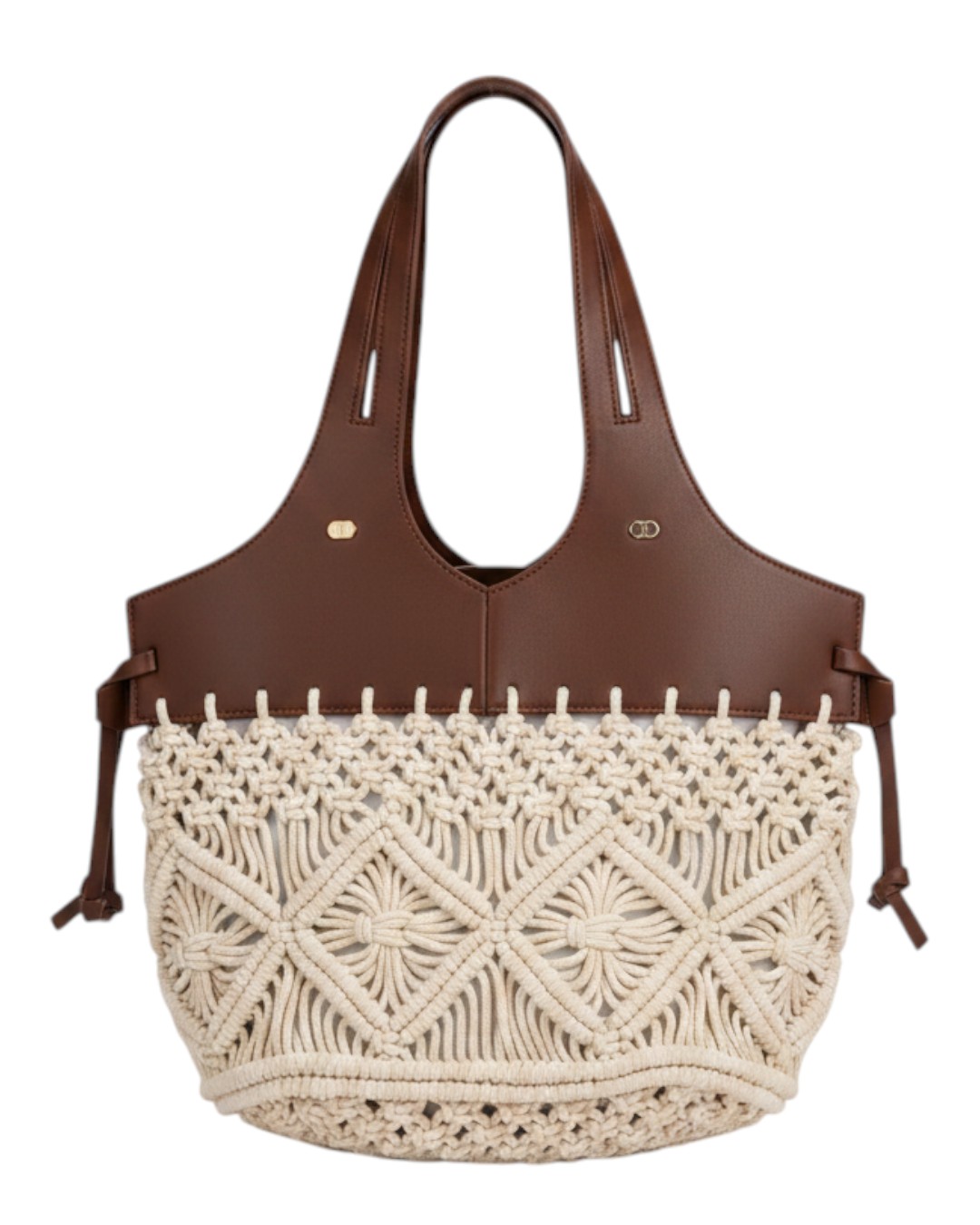 Ψάθινη Τσάντα ώμου KD-1025 – Apricot