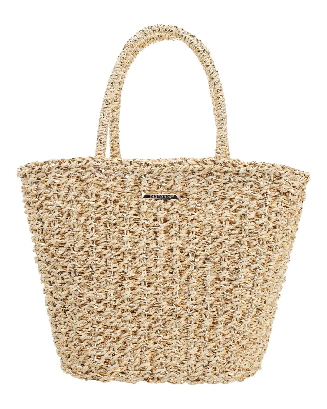 Ψάθινη Τσάντα ώμου CH-1736 – Μπέζ