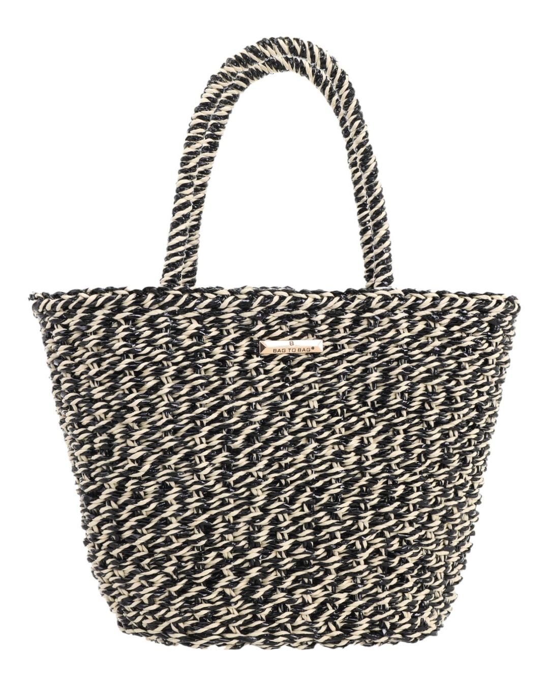 Ψάθινη Τσάντα ώμου CH-1736 – Μαύρο