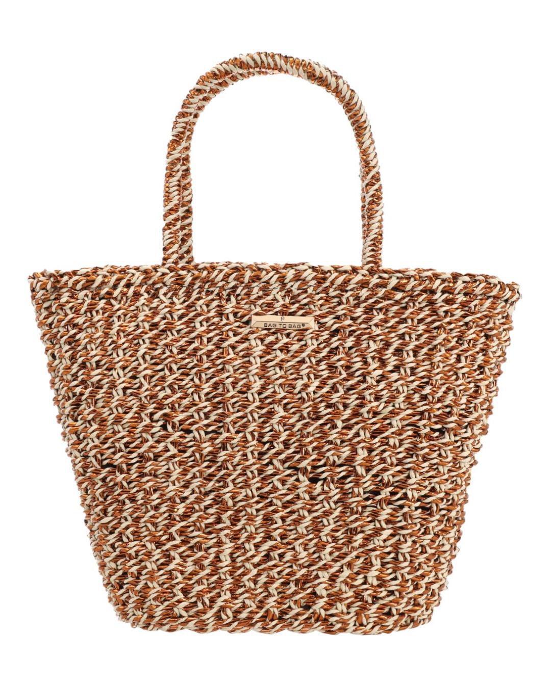 Ψάθινη Τσάντα ώμου CH-1736 – Κόκκινο