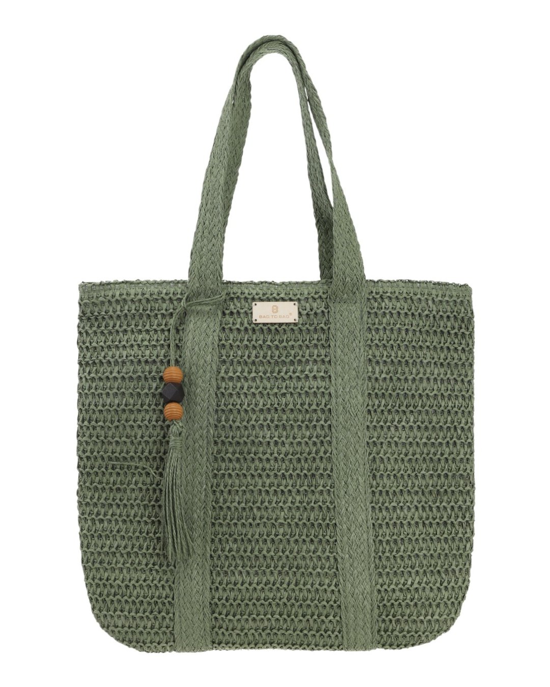 Ψάθινη Τσάντα ώμου CH-1738 – Πράσινο