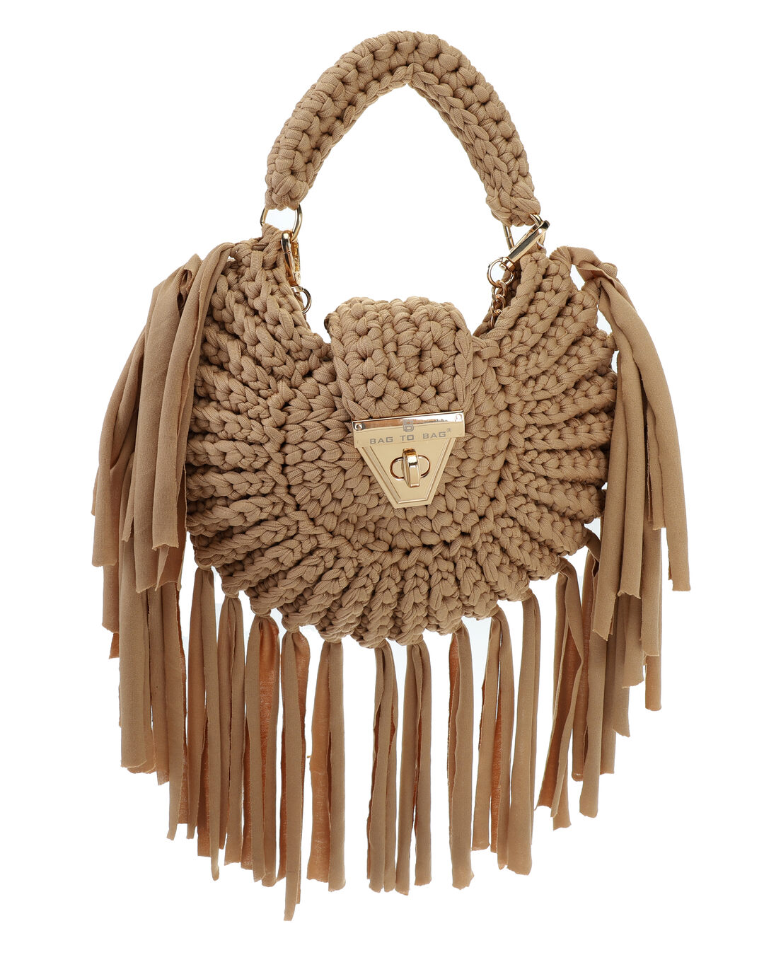 Τσάντα χιαστί ψάθινη με κρόσσια KD-1012 – Khaki