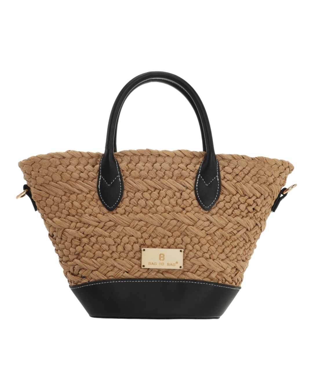 Ψάθινη Τσάντα ώμου KD-1029 – B/W