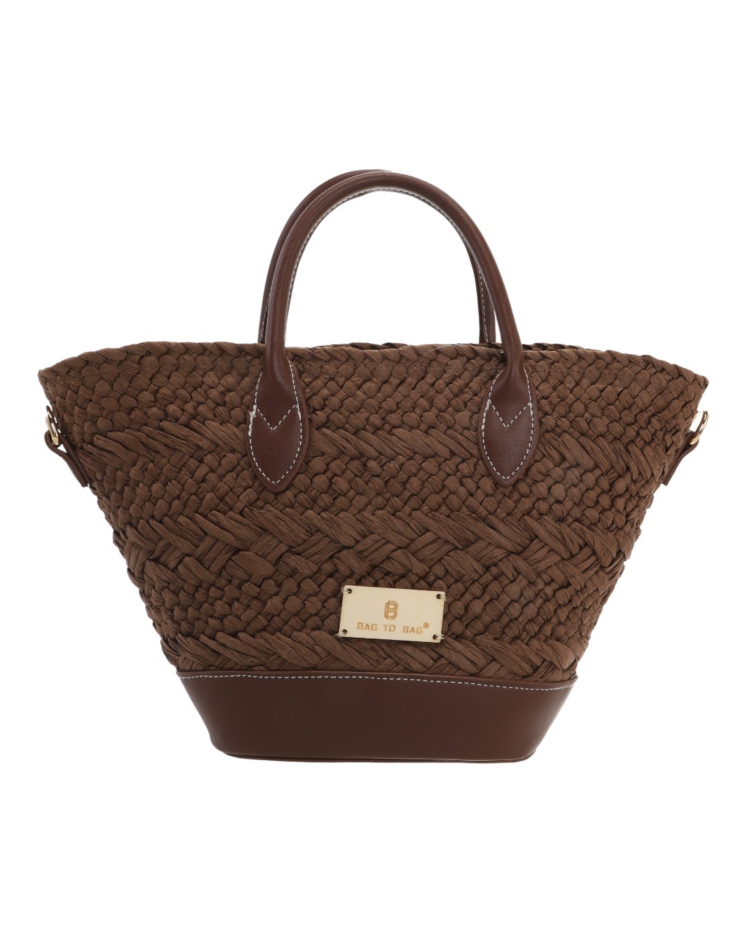 Ψάθινη Τσάντα ώμου KD-1029 – Καφέ