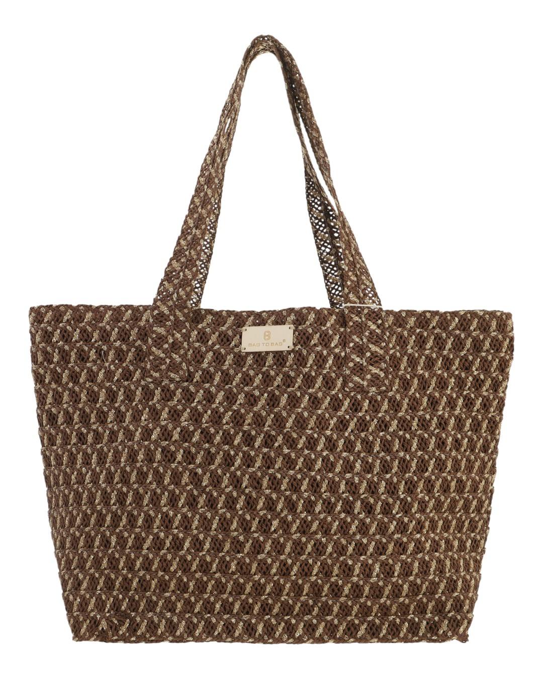 Ψάθινη Τσάντα ώμου XY-2650 – Καφέ