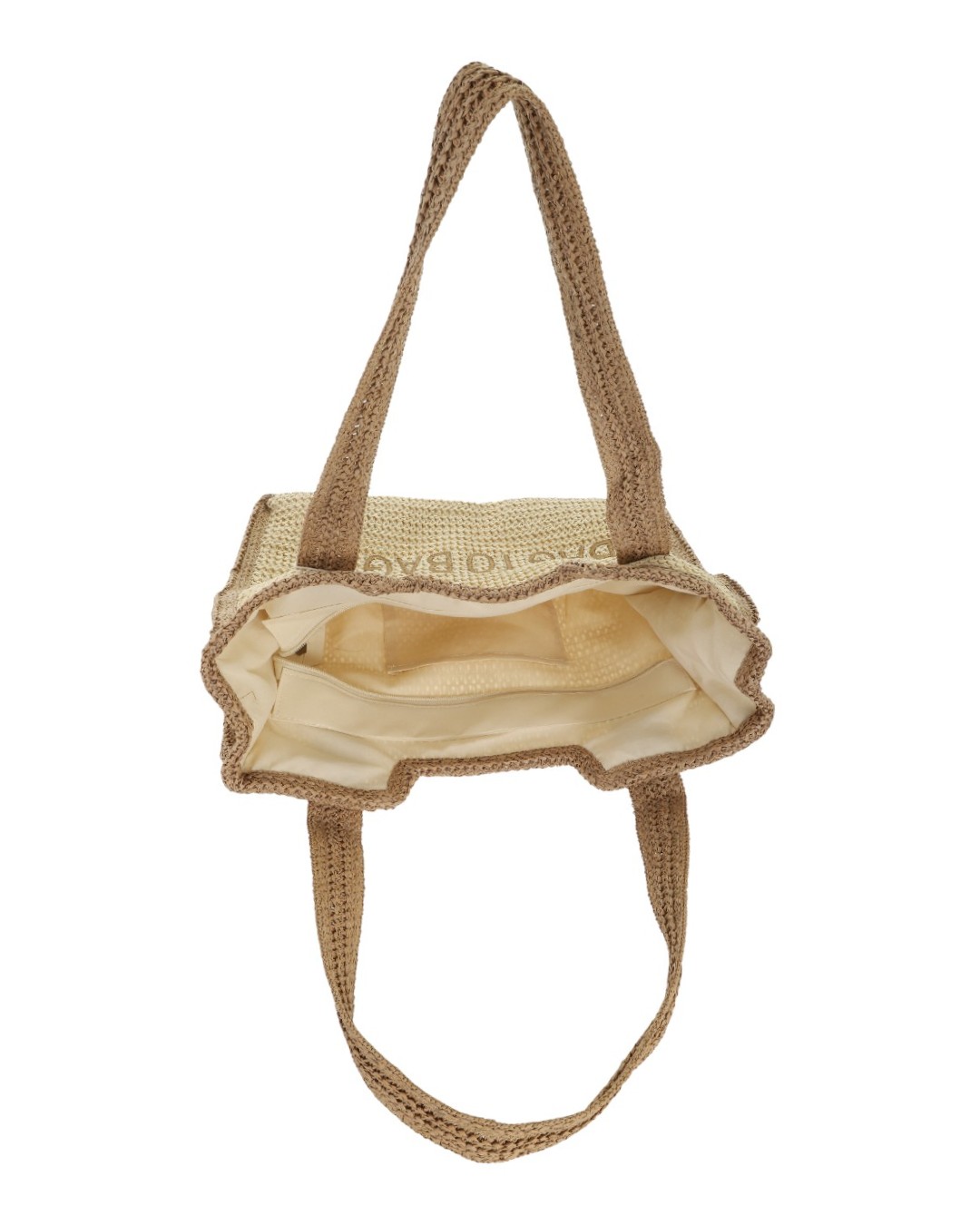 Ψάθινη Τσάντα ώμου XY-2628 – Μπέζ