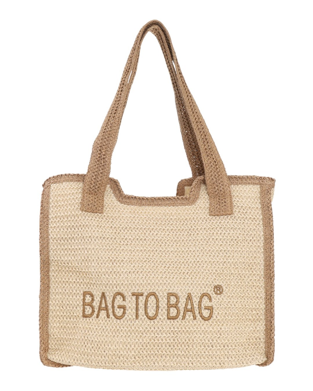 Ψάθινη Τσάντα ώμου XY-2628 – Μπέζ