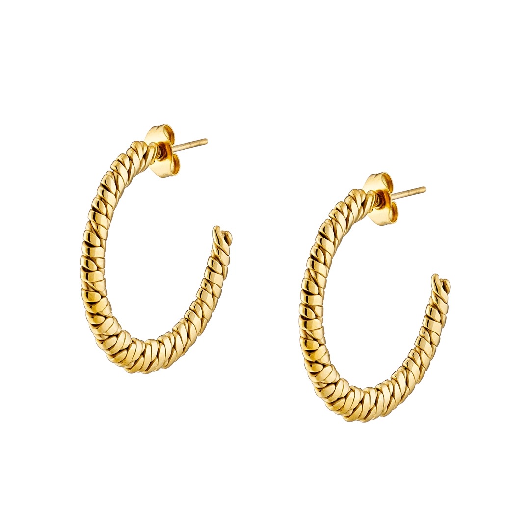 Γυναικείο Σκουλαρίκι κρίκος από ανοξείδωτο ατσάλι N-02236G