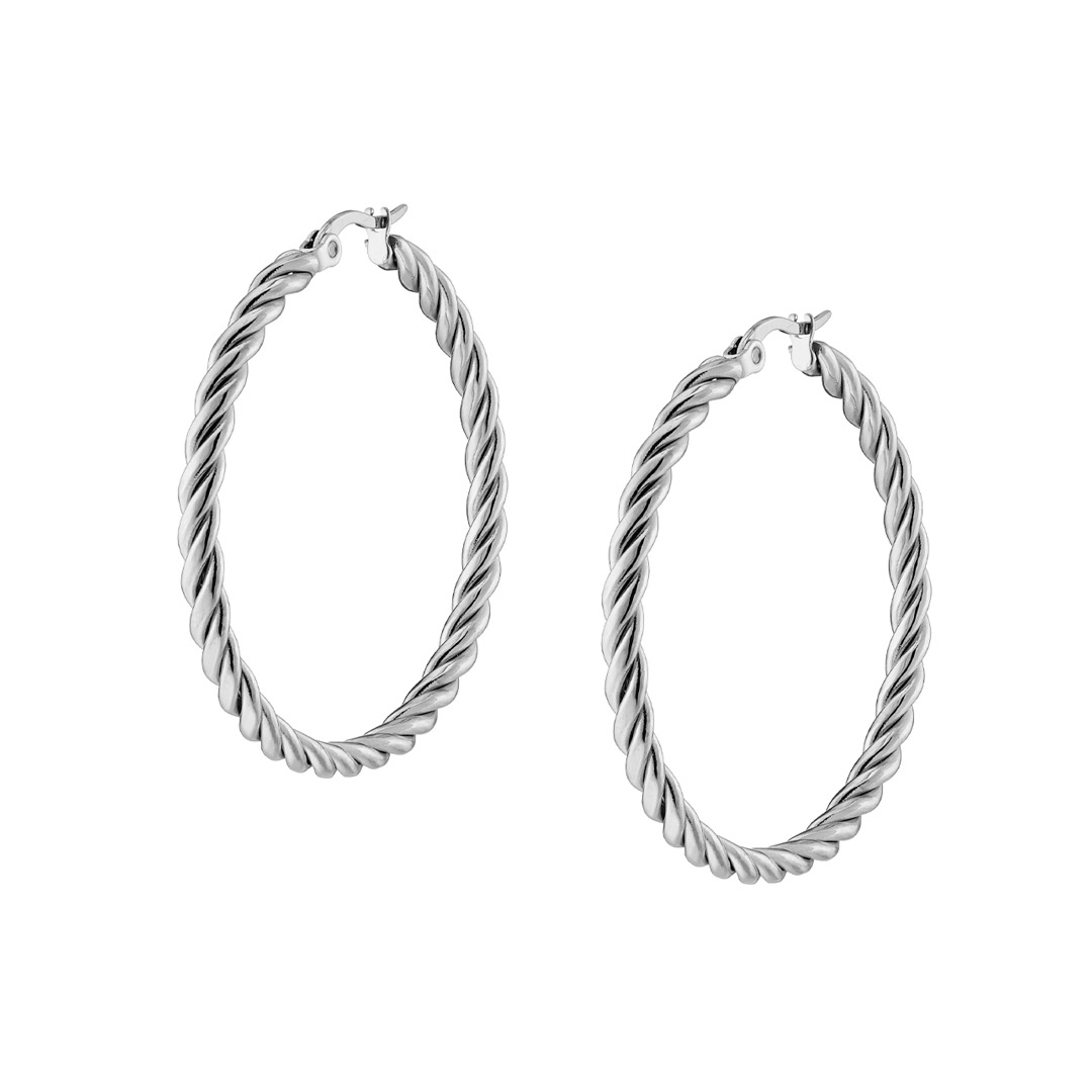 Γυναικείο Σκουλαρίκι κρίκος από ανοξείδωτο ατσάλι N-02240