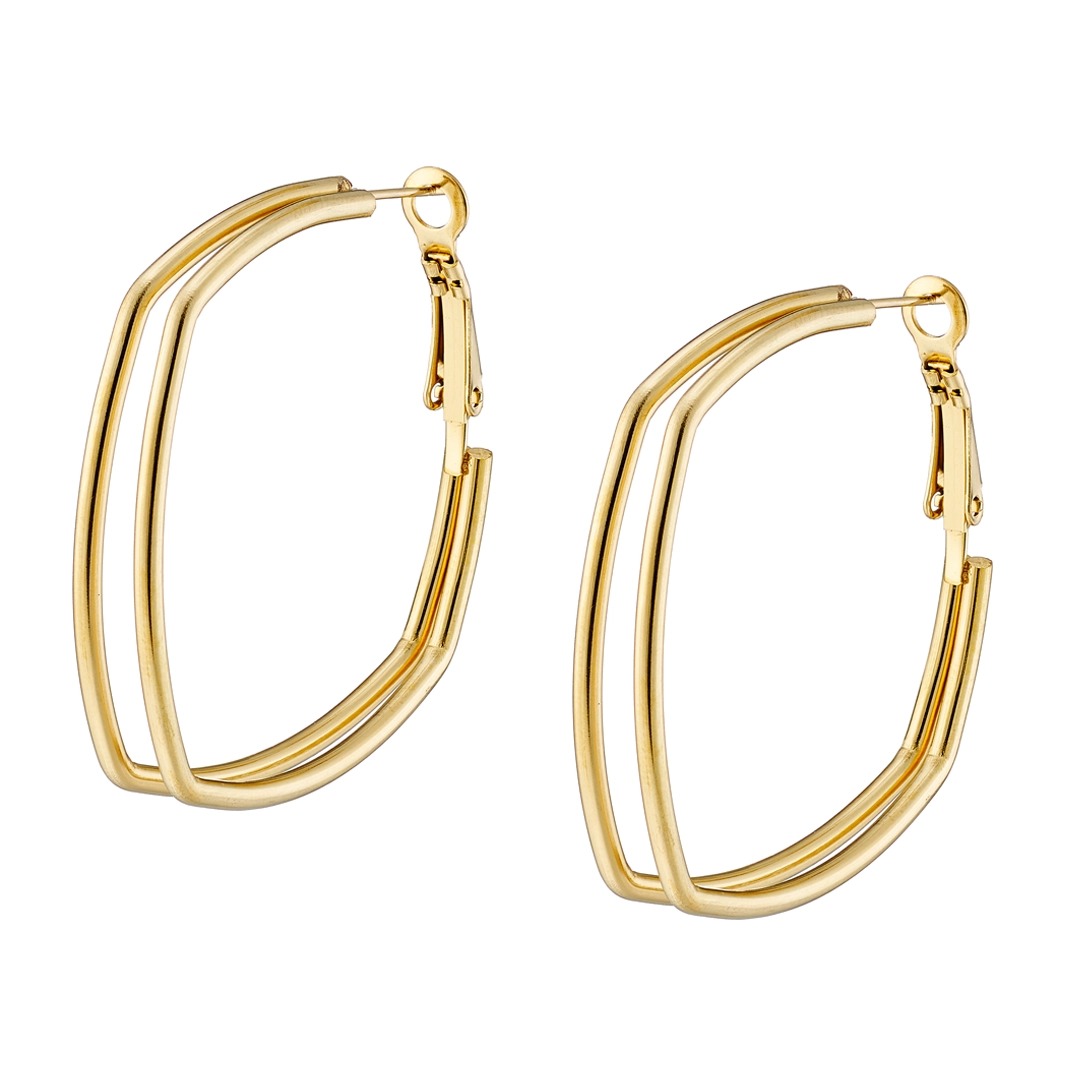 Γυναικείο Σκουλαρίκι κρίκος από ανοξείδωτο ατσάλι N-02250G