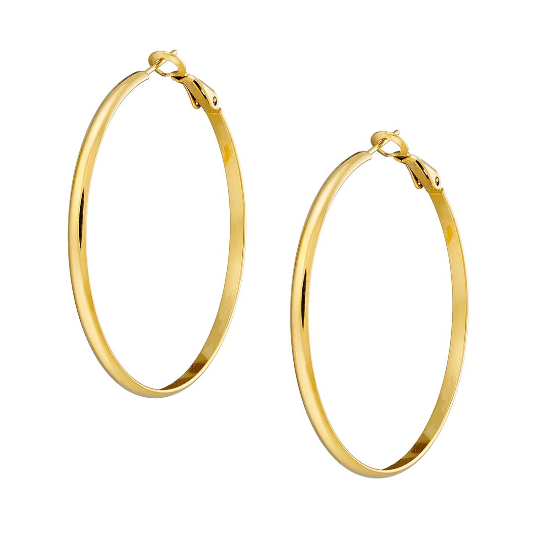 Γυναικείο Σκουλαρίκι κρίκος από ανοξείδωτο ατσάλι N-02285G