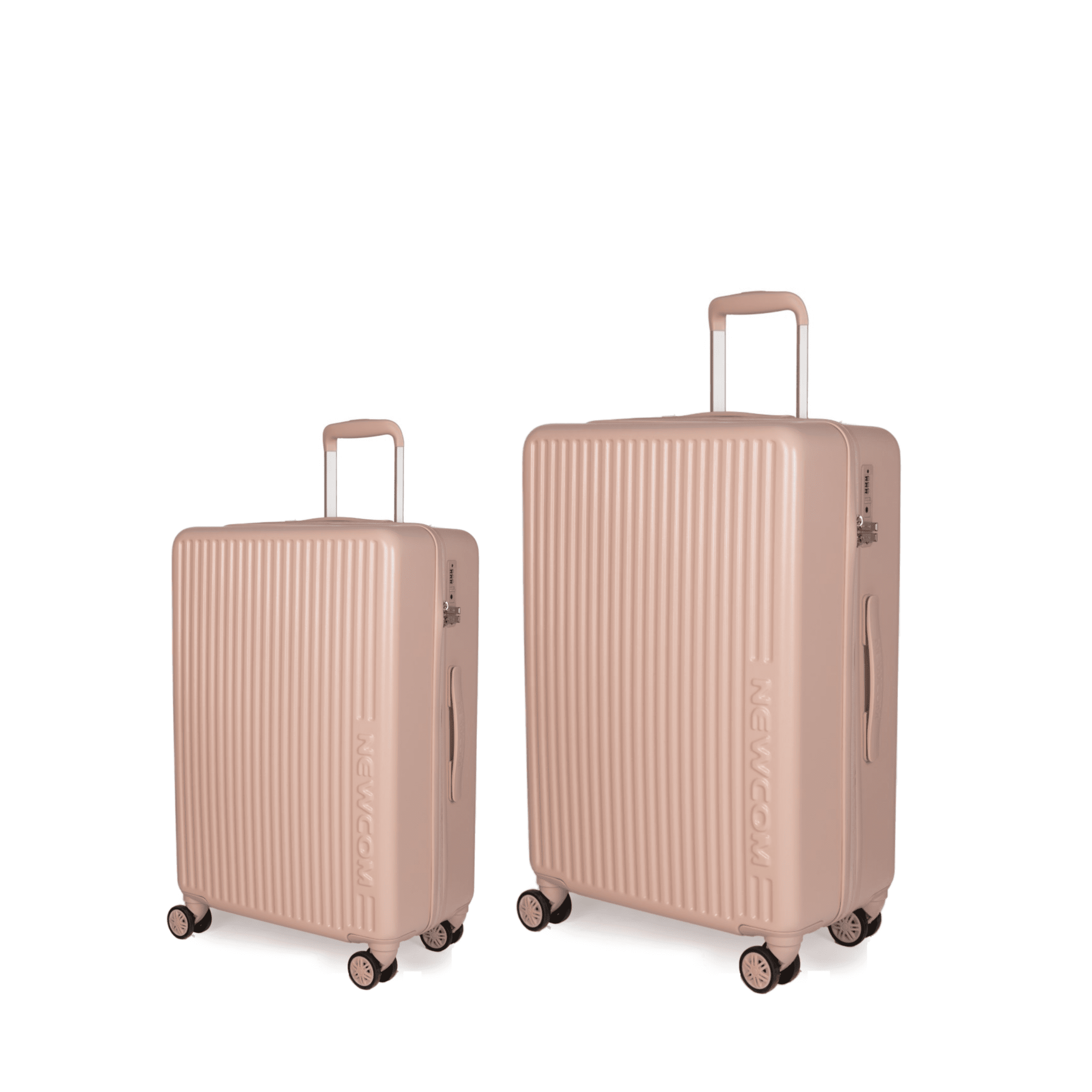 Βαλίτσες σετ Newcom (ABS+PC) μικρή μεσαία N1490 ροζ