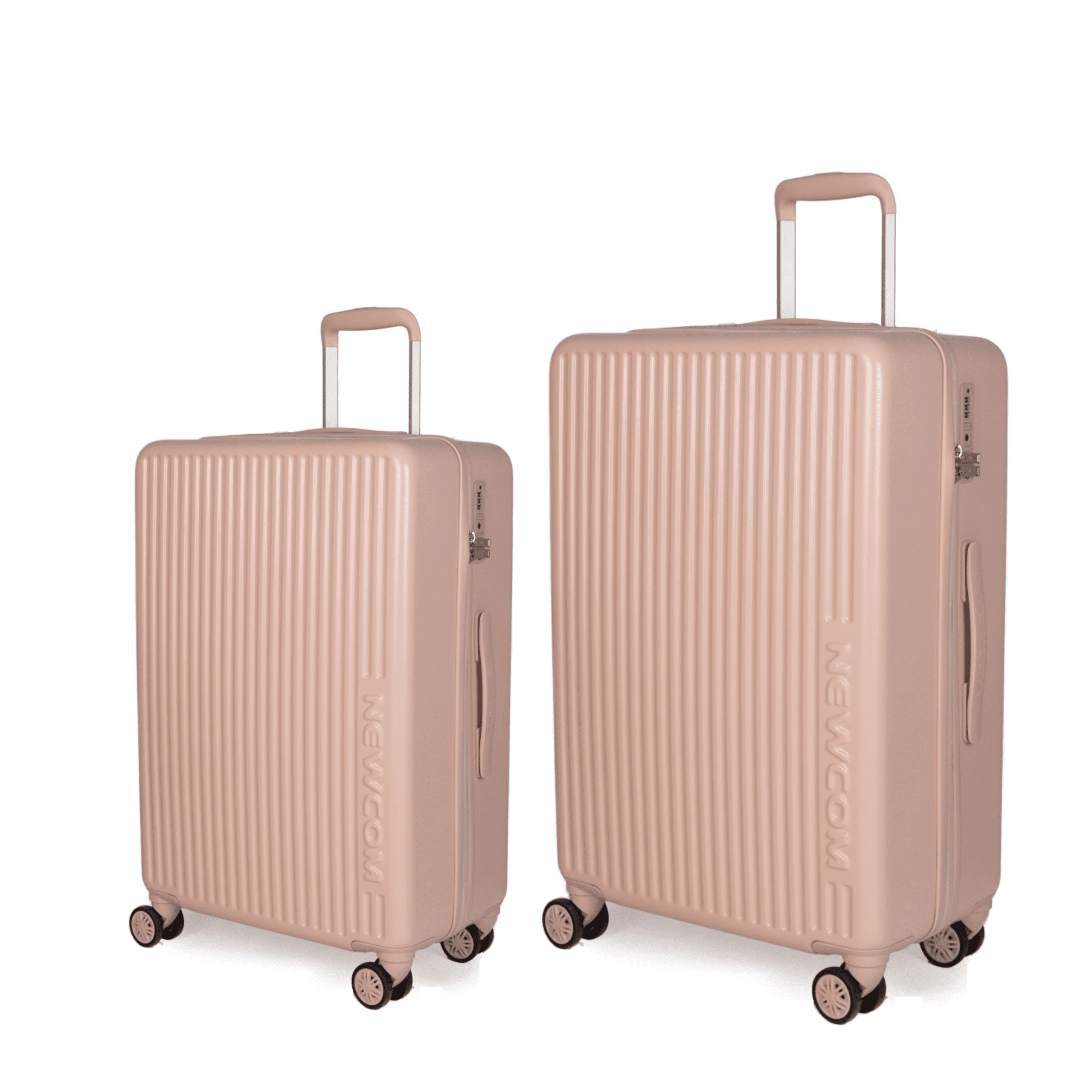 Βαλίτσες σετ Newcom (ABS+PC) μεσαία μεγάλη N1490 ροζ