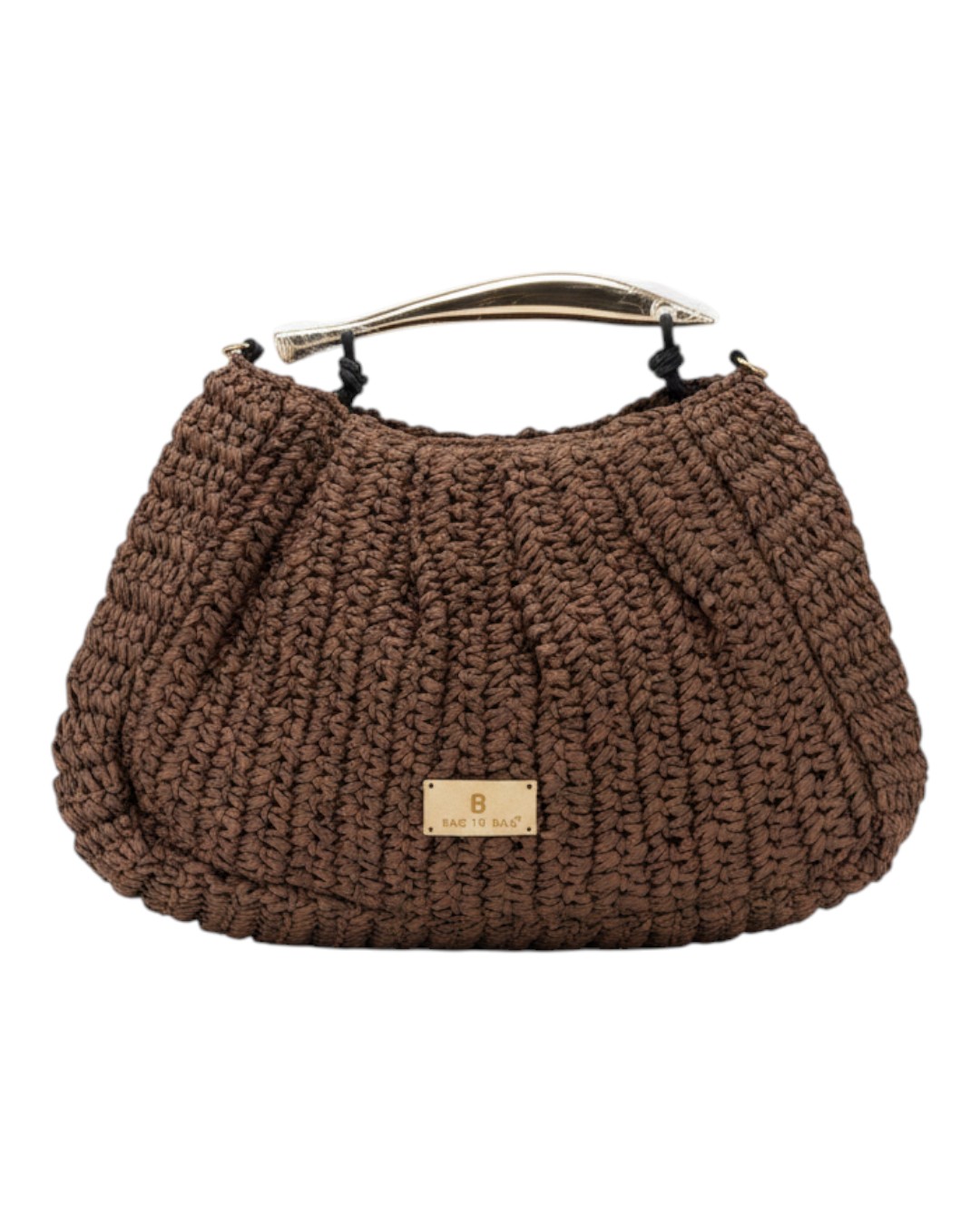 Πλεκτή Τσάντα Χειρός KD-1023 – Καφέ