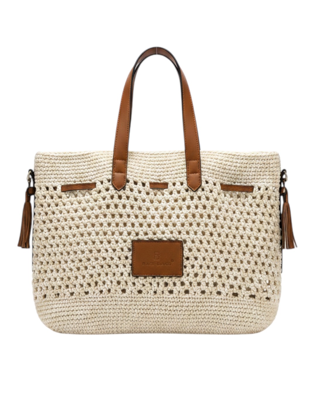 Πλεκτή Τσάντα Χειρός CN26005 – Μπέζ
