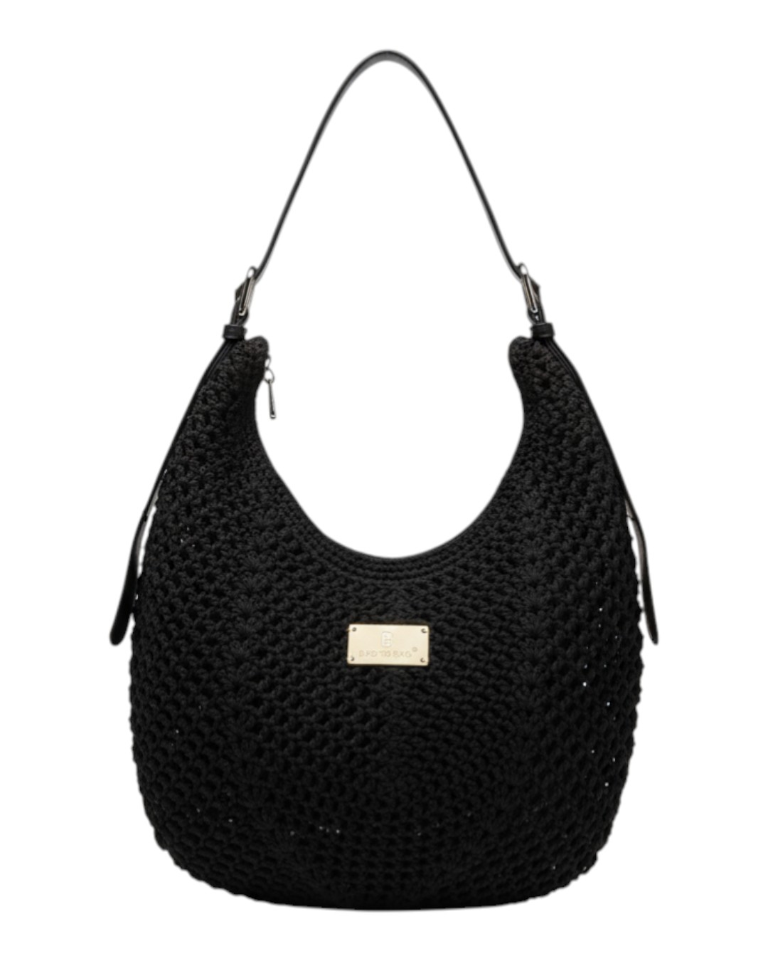 Ψάθινη τσάντα ώμου XY-2656 – Μαύρο