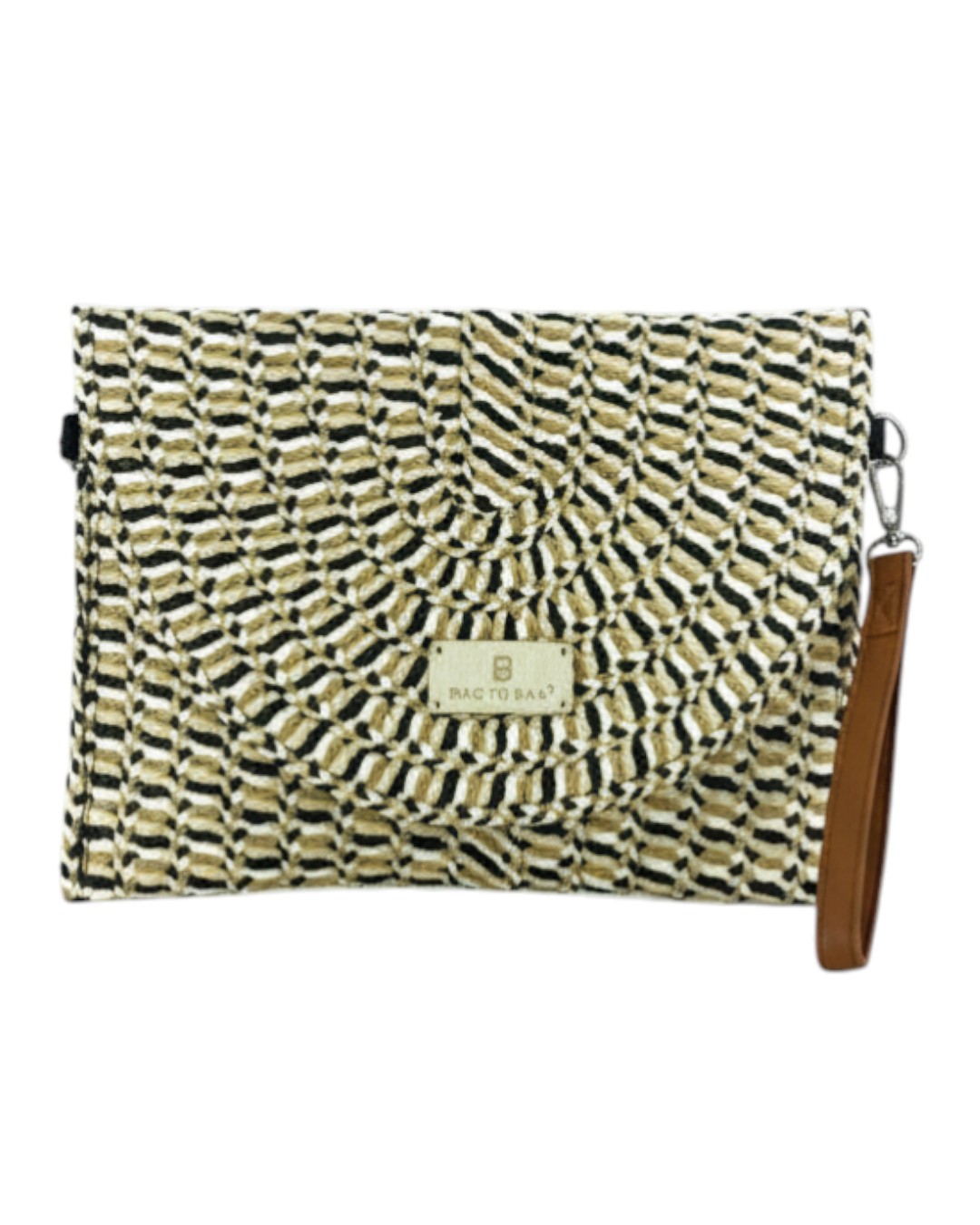 Ψάθινη τσάντα χειρός XY-2625 – Μαύρο Ψάθινη τσάντα χειρός XY-2625 – Μαύρο