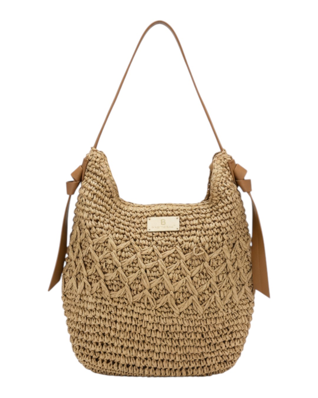 Ψάθινη τσάντα ώμου XY-2638 – Χακί