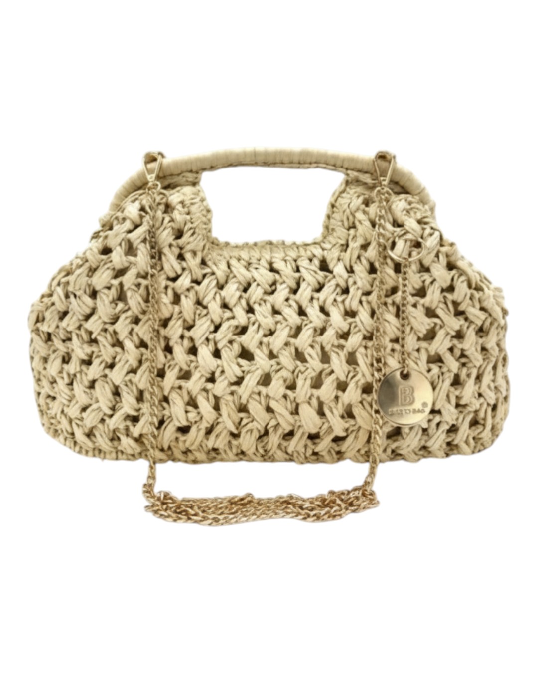 Ψάθινο τσαντάκι χειρός CN26012 – Μπέζ