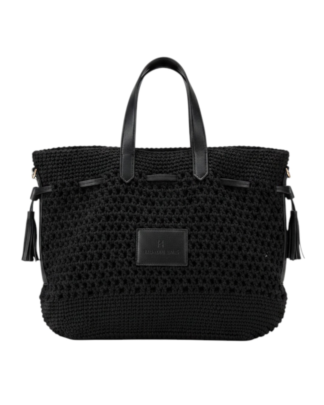 Πλεκτή Τσάντα Χειρός CN26005 – Μαύρο