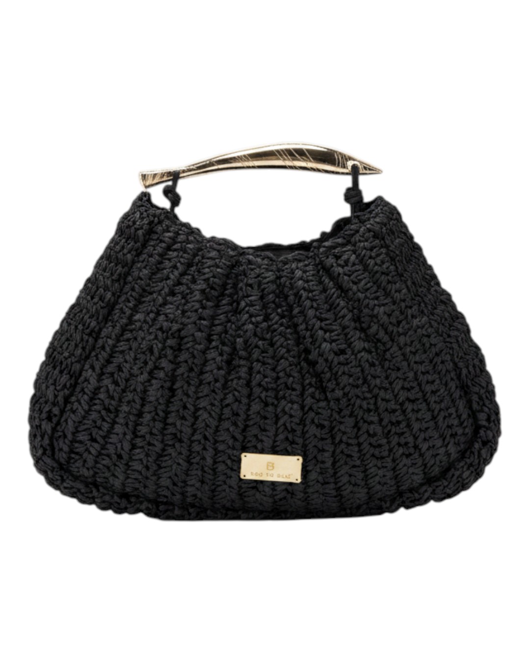 Πλεκτή Τσάντα Χειρός KD-1023 – Μαύρο