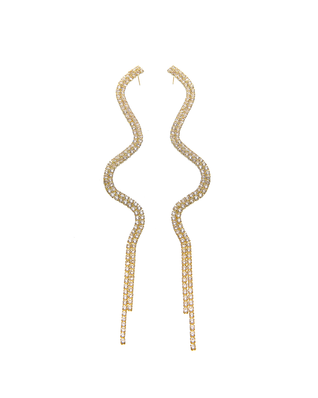 Κρεμαστά σκουλαρίκια με πέτρες lyod  3-4-2 – Χρυσό